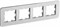 IEK Brite Decor алюминий металл скруглённые углы рамка 4 места BR-M42-M-01-K47 - фото 73276
