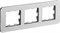 IEK Brite Decor алюминий металл скруглённые углы рамка 3 места BR-M32-M-01-K47 - фото 73281