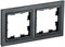 IEK Brite Base чёрный рамка 2 места BR-M22-K02 - фото 73282