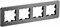 IEK Brite Decor титан металл скруглённые углы рамка 4 места BR-M42-M-01-K48 - фото 73284