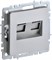 IEK Brite Base алюминий розетка компьютерная двойная RJ45 кат.5E BR-K20-1-K47 - фото 73285