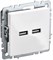 IEK Brite Base белый розетка USB A+A 3,1А BR-U21-D31-K01 - фото 73301