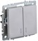 IEK Brite Base алюминий выключатель 2- клавишный с индик 10А BR-V20-1-10-K47 - фото 73309