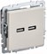 IEK Brite Base бежевый  розетка USB A+A 3,1А BR-U21-D31-K10 - фото 73314