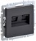 IEK Brite Base графит розетка двойная RJ11+RJ45 кат.5E BR-KT20-O-1-K53 - фото 73315