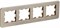 IEK Brite Decor шампань металл скруглённые углы рамка 4 места BR-M42-M-21-K37 - фото 73329