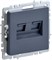 IEK Brite Base маренго розетка двойная RJ11+RJ45 кат.5E BR-KT20-O-1-K35 - фото 73333