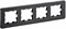 IEK Brite Decor чёрный металл скруглённые углы рамка 4 места BR-M42-M-01-K02 - фото 73342