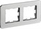 IEK Brite Decor алюминий металл скруглённые углы рамка 2 места BR-M22-M-01-K47 - фото 73345
