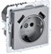 IEK Brite Base алюминий розетка с заземлением и шторками, 16А с USB A+A 2,1А BR-R14-16-U21-D21-K47 - фото 73351