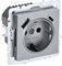 IEK Brite Base алюминий розетка с заземлением и шторками, 16А с USB A+C 18Вт BR-R14-16-U22-018-K47 - фото 73355