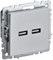IEK Brite Base алюминий розетка USB A+A 3,1А BR-U21-D31-K47 - фото 73358
