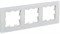 IEK Brite Decor белый матовый стекло рамка 3 места BR-M32-G-31-K01 - фото 73359