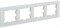 IEK Brite Decor белый матовый стекло рамка 4 места BR-M42-G-31-K01 - фото 73362