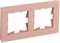 IEK Brite Decor персик матовый стекло рамка 2-местная BR-M22-G-31-K96 - фото 73370