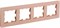IEK Brite Decor персик матовый стекло рамка 4-места BR-M42-G-31-K96 - фото 73374