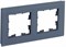 IEK Brite Decor маренго матовый стекло рамка 2-местная BR-M22-G-31-K35 - фото 73378