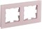 IEK Brite Decor розовый матовый стекло рамка 2-местная BR-M22-G-31-K14 - фото 73387