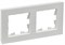 IEK Brite Decor белый рифленый рамка 2 места BR-M22-51-K01 - фото 73397