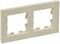 IEK Brite Decor бежевый рифленый рамка 2 места BR-M22-51-K10 - фото 73414