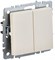 IEK Brite Base бежевый выключатель 2-клавишный 10А BR-V20-0-10-K10 - фото 73458