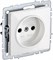 IEK Brite Base белый розетка 1-м без заземления, без защитных шторок BR-R10-10-K01 - фото 73479