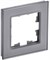 IEK Brite Decor серый глянец стекло рамка 1-местная BR-M12-G-K03 - фото 73480