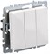 IEK Brite Base белый выключатель 3 клавишный 10А BR-V30-0-10-K01 - фото 73481