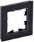 IEK Brite Decor чёрный глянец стекло рамка 1 место BR-M12-G-K02 - фото 73482