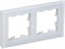 IEK Brite Decor белый глянец стекло рамка 2 места BR-M22-G-K01 - фото 73486