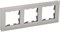 IEK Brite Decor дымчатый глянец стекло рамка 3 места BR-M32-G-K30 - фото 73501