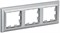 IEK Brite Decor алюминий 3D-форма рамка 3 места BR-M32-12-K47 - фото 73504
