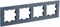 IEK Brite Decor маренго матовый стекло рамка 4-места BR-M42-G-31-K35 - фото 73510