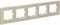 IEK Brite Decor бежевый рифленый рамка 5 мест BR-M52-51-K10 - фото 73515