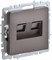 IEK Brite Base тёмная бронза розетка двойная RJ11+RJ45 кат.5E BR-KT20-O-1-K45 - фото 73521
