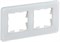 IEK Brite Decor белый матовый стекло скруглённые углы рамка 2 места BR-M22-G-41-K01 - фото 73629