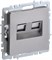 IEK Brite Base сталь розетка компьютерная двойная RJ45 кат.5E BR-K20-1-K46 - фото 73631