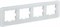 IEK Brite Decor белый матовый стекло скруглённые углы рамка 4 места BR-M42-G-41-K01 - фото 73640