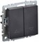 IEK Brite Base чёрный выключатель жалюзи 10А BR-V15-0-10-K02 - фото 73657
