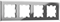 IEK Brite Decor серый глянец стекло рамка 4 места BR-M42-G-K03 - фото 73676