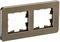 IEK Brite Decor латунь  металл скруглённые углы рамка 2 места BR-M22-M-01-K49 - фото 73679