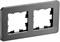 IEK Brite Decor титан металл скруглённые углы рамка 2 места BR-M22-M-01-K48 - фото 73682