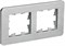 IEK Brite Decor алюминий металл круглённые углы рамка 2 места BR-M22-M-21-K47 - фото 73695