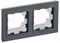IEK Brite Base графит рамка 2 места  IP44 BR-M22-44-K53 - фото 73697