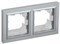 IEK Brite Base алюминий рамка 2 места  IP44 BR-M22-44-K47 - фото 73698