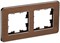IEK Brite Decor коричневый металлскруглённые углы рамка 2-местная BR-M22-M-21-K30 - фото 73704