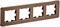 IEK Brite Decor коричневый металл скруглённые углы рамка 4-места BR-M42-M-21-K30 - фото 73708