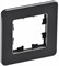 IEK Brite Decor чёрный металл скруглённые углы рамка 1 место BR-M12-M-01-K02 - фото 73710
