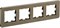 IEK Brite Decor латунь  металл скруглённые углы рамка 4 места BR-M42-M-01-K49 - фото 73719