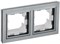 IEK Brite Base сталь рамка 2 места  IP44 BR-M22-44-K46 - фото 73725
